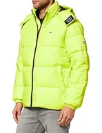 Kurtki męskie - Tommy Jeans Męska kurtka poliestrowa TJM Essential, Neo Lime, S - miniaturka - grafika 1