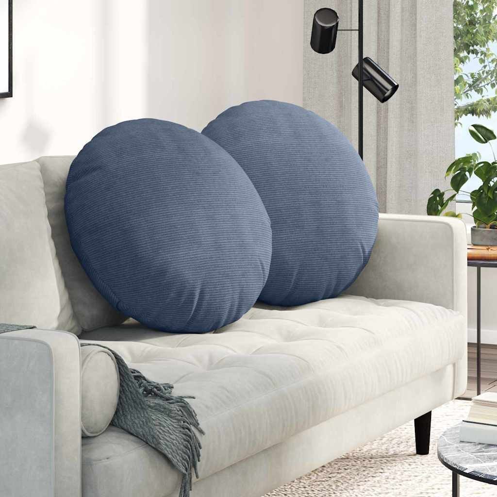vidaXL Poduszki na siedziska 2 pcs Niebieski 60 x 21 cm 42014226