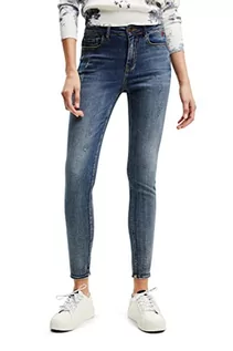 Spodnie damskie - Desigual jeansy damskie, niebieski, 34 - grafika 1