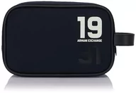 Torby męskie - Armani Exchange Men's Ninety-one, Front Logo Beauty, Black, czarny, jeden rozmiar - miniaturka - grafika 1