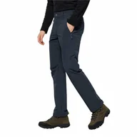 Spodnie sportowe męskie - Męskie spodnie softshellowe Jack Wolfskin ACTIVATE XT PANTS M night blue - 48L - miniaturka - grafika 1