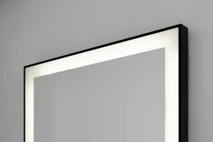 Lustro łazienkowe led barwa neutralna prostokątne 75x120 cm Dubiel Vitrum Logan mat A.LOGAN BLACK 75X120 - Lustra - miniaturka - grafika 1