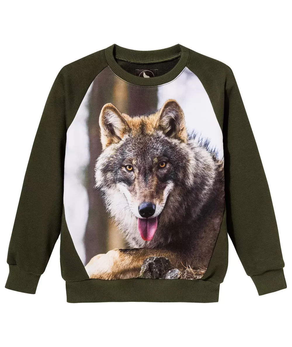 BLUZA DZIECIĘCA WADERA Z WILKIEM 2-158/164