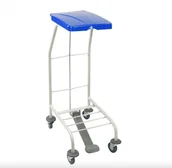 Wózki serwisowe - Euro Zibi Stelaż na worek do segregacji 70 l - 120 l niebieski - Malowany, Otwierana pedałem - miniaturka - grafika 1