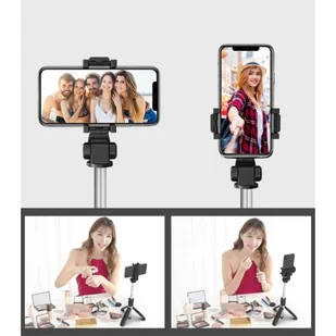 TECH-PROTECT L02S WIRELESS SELFIE STICK TRIPOD BLACK - Selfie stick - miniaturka - grafika 9