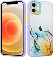 Etui i futerały do telefonów - Maxximus MX AQUARELLE IPHONE 12 ŻÓŁTO-NIEBIESKI / YELLOW-NAVY - miniaturka - grafika 1