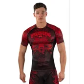 Kimona, stroje i obuwie - Venum Rashguard Krótki Rękaw Short Sleeve Wolf Atak Black/Red - miniaturka - grafika 1