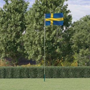 Flaga Szwecji z masztem, 5,55 m, aluminium - Flagi i akcesoria - miniaturka - grafika 1