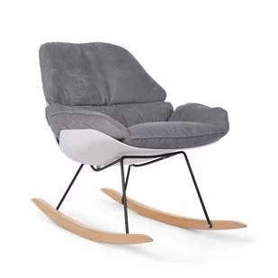 CHILDHOME CHILDHOME - Fotel bujany Lounge White/Grey - Fotele i pufy dla dzieci - miniaturka - grafika 1