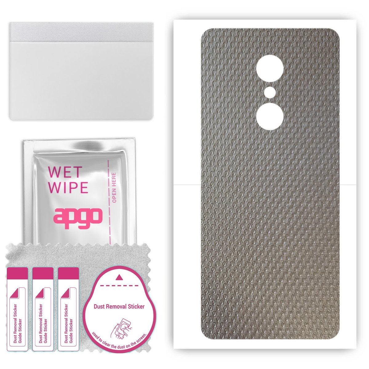 Folia naklejka skórka strukturalna na TYŁ do Alcatel 3c - Aluminium krople - apgo SKINS