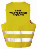 Odzież robocza - Szef Wszystkich Szefów - Kamizelka Z Nadrukiem Ostrzegawcza Odblaskowa Libres Polska Sp - miniaturka - grafika 1