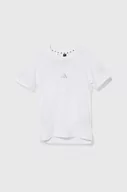 Koszulki dla chłopców - adidas t-shirt dziecięcy kolor biały z nadrukiem - miniaturka - grafika 1