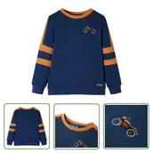 Bluzy dla dziewczynek - Bluza dziecięca - indygo - 116 - Bluza Dla Dziecka - miniaturka - grafika 1