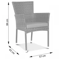 Fotele i krzesła ogrodowe - Fotel z technorattanu Lerida : Kolor - Modern Brown BK-003983 - miniaturka - grafika 1