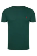 Koszulki męskie - Ralph Lauren slim fit zielona koszulka męska, Rozmiar L - miniaturka - grafika 1