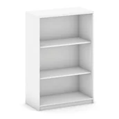 Regały biurowe - B2B Partner Regał biurowy Mirelli A+, 800 x 400 x 1200 mm, biały 437440 - miniaturka - grafika 1