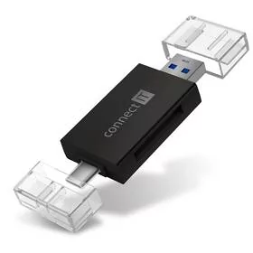 Czytnik kart pamięci Connect IT USB-C/USB-A (CFF-1020-BK) Czarna - Czytniki kart pamięci - miniaturka - grafika 1