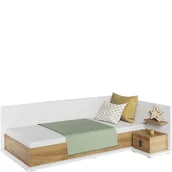 Łóżka - Łóżko 90 x 200 z Materacem i Pojemnikiem MS-09P Prawe Simi Lenart - miniaturka - grafika 1
