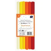 Szkolne artykuły papiernicze - Interdruk Bibuła marszczona Sunset mini mix 6szt 200x25cm - miniaturka - grafika 1