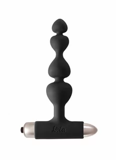 Kulki analne - Lola Toys Vibrating Anal Plug Spice it up New Edition Excellence Black - analna wtyczka z wibro-kulą - grafika 1