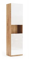 Regały - Nowoczesny regał słupek dąb craft + biały połysk Z3-B26 - miniaturka - grafika 1