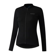 Bluzy na rower - Damska Bluza Rowerowa  Shimano W'S Element Long Sleeve Jersey | Black - Rozmiar M - miniaturka - grafika 1