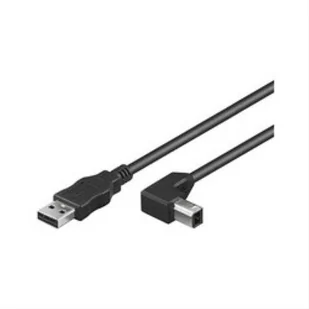 Kabel USB MicroConnect USB2.0 A-B 0,5m M-M USBAB05ANGLED - Kable USB - miniaturka - grafika 1