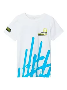 NAME IT Chłopięcy T-shirt Nkmkalexander Ss Top, White Alyssum, 116 - Koszulki i topy damskie - miniaturka - grafika 1