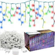 Oświetlenie świąteczne - Sople lampki 300LED kurtyny świetlne Wielokolorowe - miniaturka - grafika 1