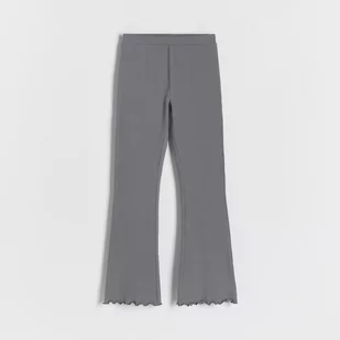 Reserved - Bawełniane spodnie flare - Szary - Spodnie i spodenki dla dziewczynek - miniaturka - grafika 1