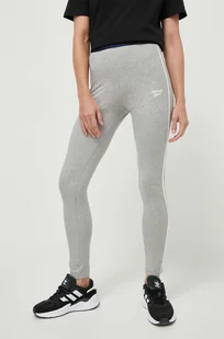 Reebok legginsy damskie kolor szary melanżowe - Legginsy - miniaturka - grafika 1
