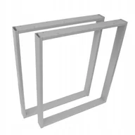 Meble modułowe i akcesoria - Nogi metalowe Do stołu Loft Industrial szare 60x72 cm Profil 6x2cm 2 szt - miniaturka - grafika 1