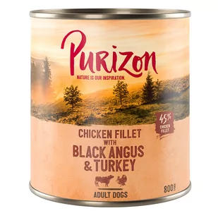 Purizon Purizon Adult, 6 x 800 g  - Wołowina Black-Angus i indyk z batatami i żurawiną - Mokra karma dla psów - miniaturka - grafika 2