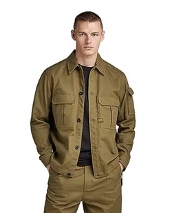 G-STAR RAW Męska koszula z 2 kieszeniami, Zielony (Dark Olive D22967-d190-c744), S - Koszule męskie - miniaturka - grafika 1