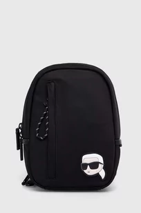 Karl Lagerfeld plecak męski kolor czarny mały z aplikacją - Plecaki - miniaturka - grafika 1