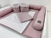 Przewijaki - Komplet na przewijak, mata do przewijania, przewijak białe kwiatuszki - miniaturka - grafika 1