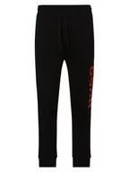 Spodnie sportowe męskie - HUGO - Spodnie dresowe męskie  Dutschi, czarny - miniaturka - grafika 1