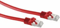 Kable miedziane - Kabel sieciowy S/CONN o maksymalnej łączności - kabel krosowy RJ45 S/FTP, PIMF, kabel surowyCat.7, bezhalogenowy, czerwony, 0,25 m (75511-0,25R) - miniaturka - grafika 1