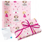 Scrapbooking - papier PREZENTOWY do pakowania PREZENTÓW urodziny dla dzieci KSIĘŻNICZKI - miniaturka - grafika 1