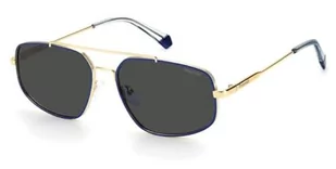 Polaroid PLD 2112/S KY2 BLUE GOLD, 58, RECTANGULAR, Polarized - Okulary przeciwsłoneczne - miniaturka - grafika 1