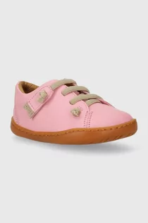 Buty dla dziewczynek - Camper półbuty skórzane dziecięce kolor różowy - grafika 1