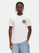 Koszulki męskie - Quiksilver T-Shirt Circle Back Ss EQYZT08054 Biały Regular Fit - miniaturka - grafika 1