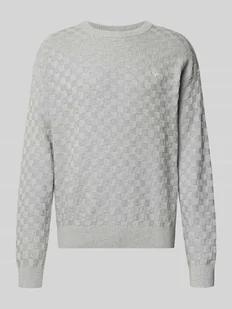Sweter o kroju regular fit z imitacji dzianiny - Swetry męskie - miniaturka - grafika 1