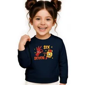 Bluzy dla dziewczynek - BLUZA DZIECIĘCA 67 SIX SEVEN VIRAL 104 DLA CHŁOPCA DZIEWCZYNKI - miniaturka - grafika 1