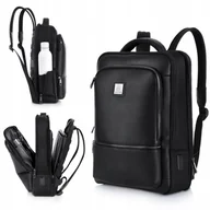 Torby na laptopy - Plecak miejski na laptopa 16 z Rfid Usb i Usb-c Czarny Wodoodporny Pojemny - miniaturka - grafika 1