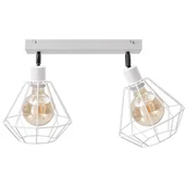 Lampy sufitowe - KET Regulowana LAMPA sufitowa  metalowa OPRAWA loftowa biały KET707 - miniaturka - grafika 1