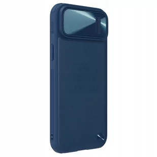 Nillkin Etui z ochroną aparatu CamShield Leather do iPhone 14 Plus granatowe - Etui i futerały do telefonów - miniaturka - grafika 1