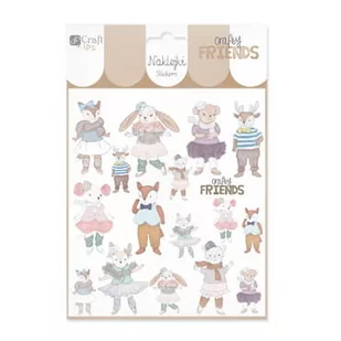NAKLEJKI Z BROKATEM CRAFTY FRIENDS 17SZT DALPRINT - Pasmanteria - miniaturka - grafika 1