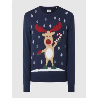 Swetry męskie - Sweter w świątecznym stylu - Montego - grafika 1