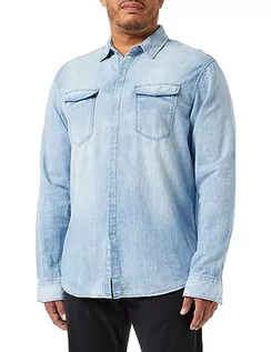 Koszule męskie - Replay Koszula męska, Medium Blue 009, XL - grafika 1